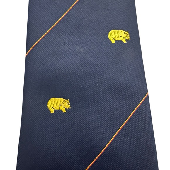 Rembrandt Blue Tie Animal Pattern "South Australia Hairy Nosed Wombat" - Picture 4 of 5